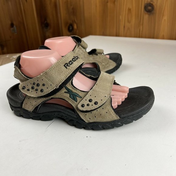 VINTAGE Reebok Mens Double Strap Sandals Brown Tan Hook Loop Vtg 90s - Size 9 main image 5